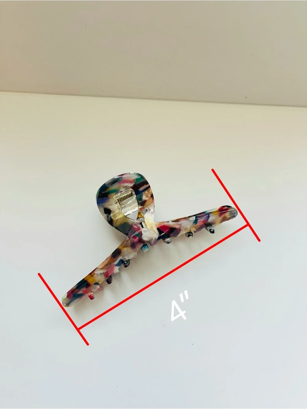Multicolor Resin Hair Claw Clip - Set of 2